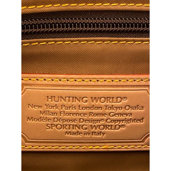 Hunting World Hunter Green Satchel Bagette RARE Bag - Picture 7 of 13